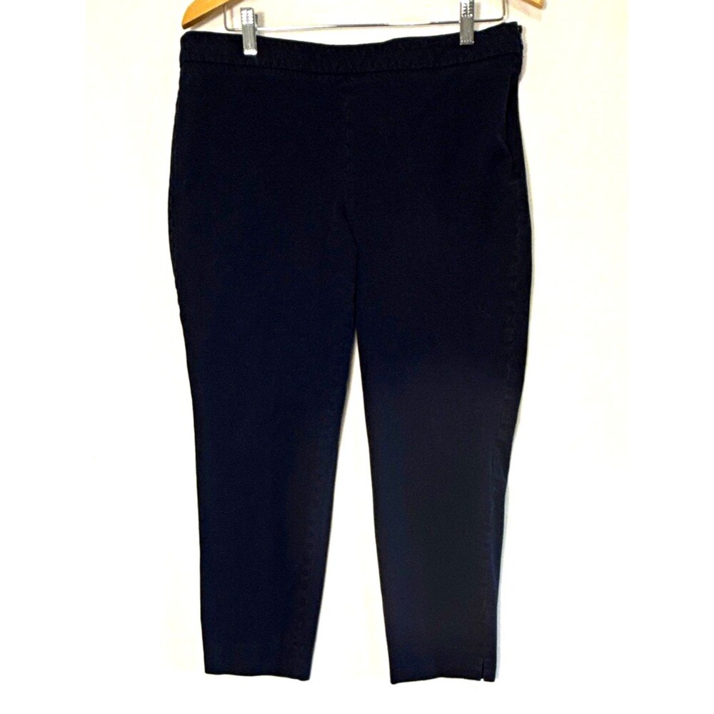 Talbots Women’s Navy Slim Skinny Chatham Ankle Pants Sz 14P Pockets Workwear